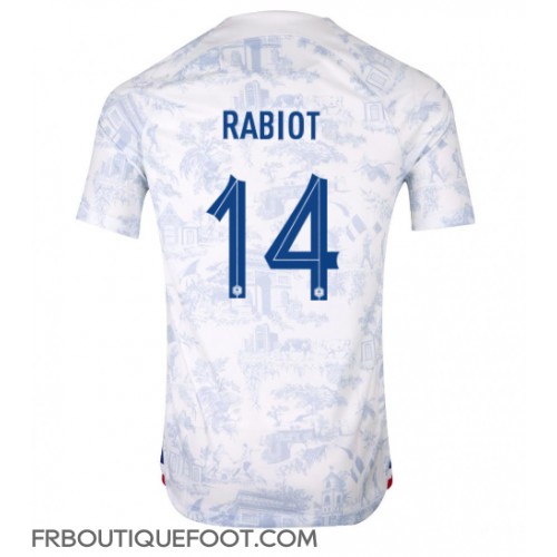 Maillot de foot France Adrien Rabiot #14 Extérieur vêtements Monde 2022 Manches Courtes